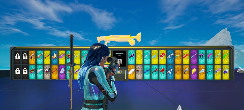 Fortnite Creative: guia definitivo para liberar todas as armas secretas no mapa 1v1 com Every Gun