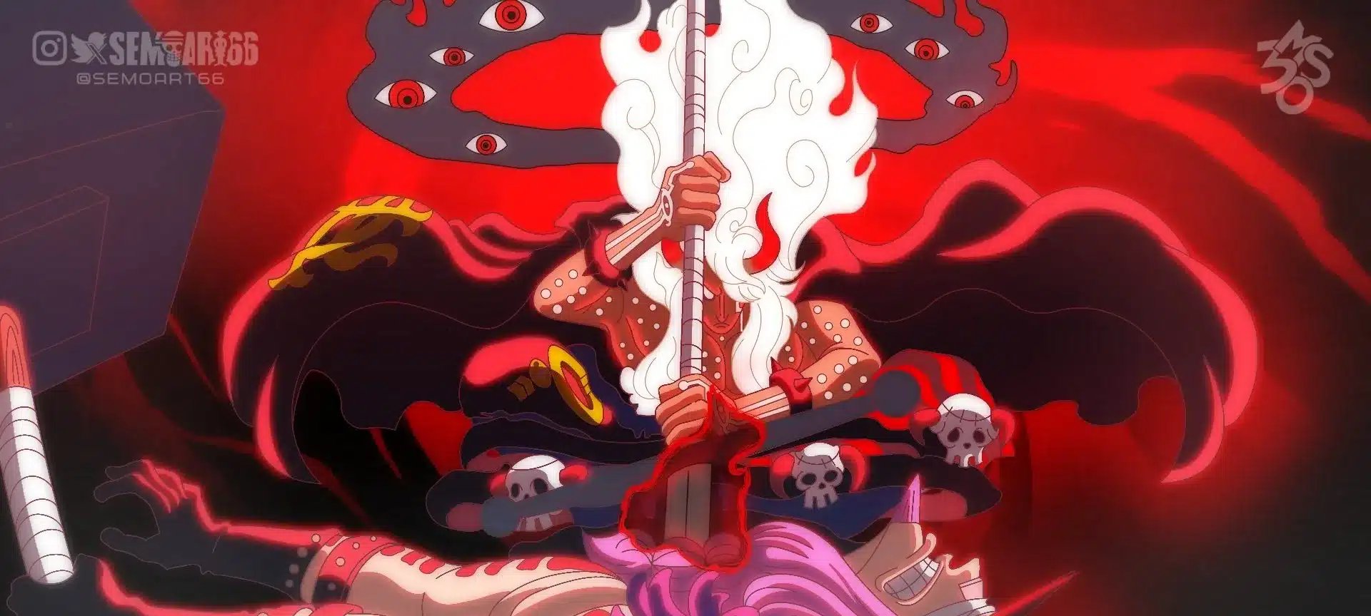One Piece 1182 detalha choque entre Loki, Imu e entrada triunfal de Luffy - Imagem do artigo