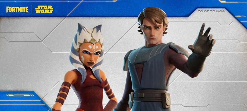 Skins de Anakin e Ahsoka chegam ao Fortnite em clima de Clone Wars
