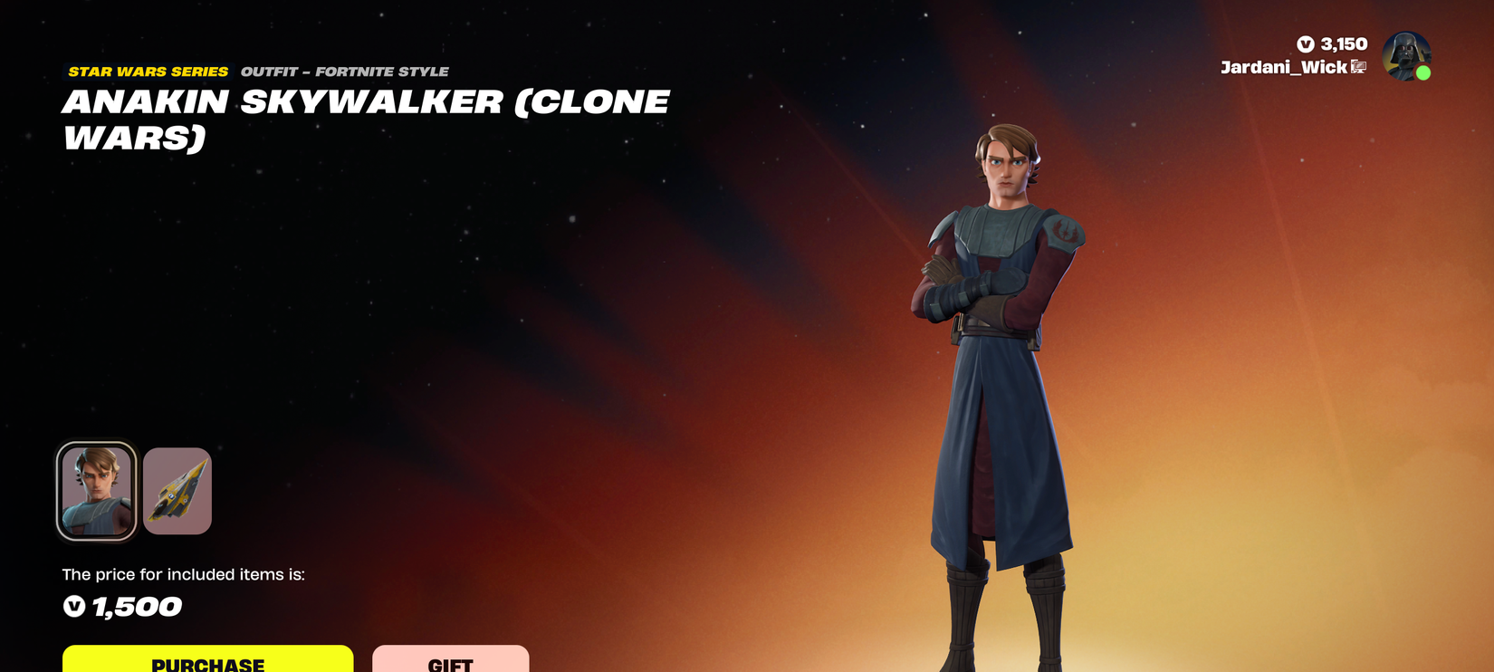 Skins de Anakin e Ahsoka chegam ao Fortnite em clima de Clone Wars - Imagem do artigo original