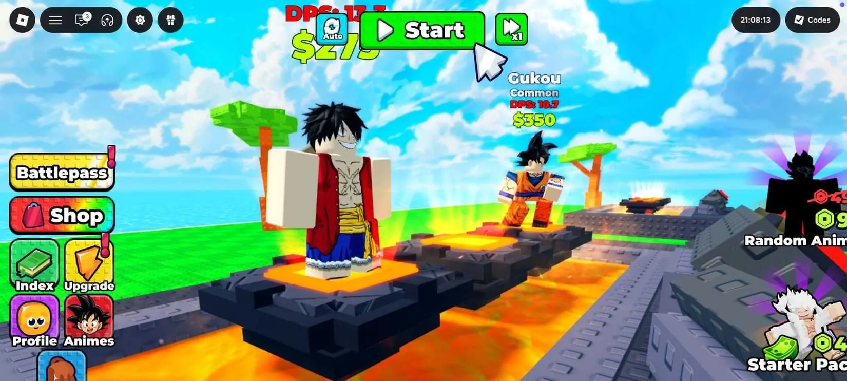 Códigos atualizados para defender sua base com animes no Roblox