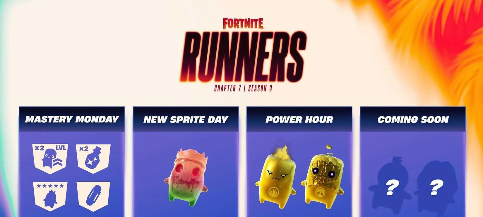 Evento semanal no Fortnite aumenta chances de conseguir Sprites raros na Runners
