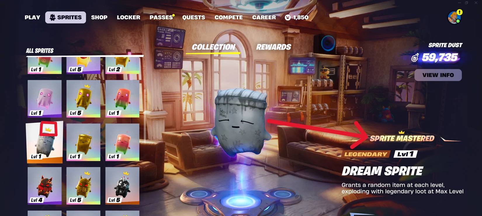 Como conquistar o nível máximo com o sprite Dream em Fortnite