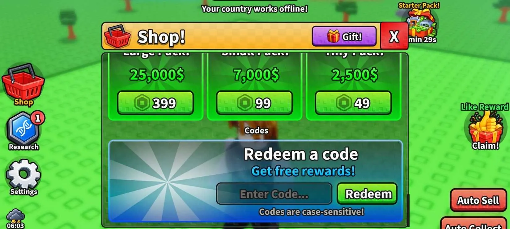 Como usar códigos em Mini War no Roblox para ganhar recompensas gratuitas