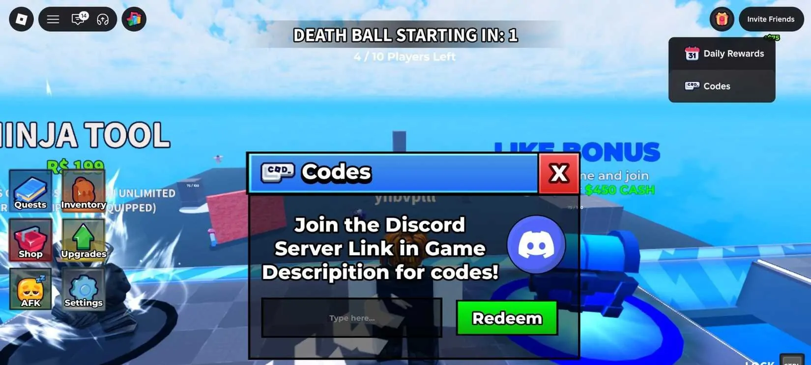 Como obter códigos para ganhar dinheiro grátis no jogo Dodge or Die do Roblox