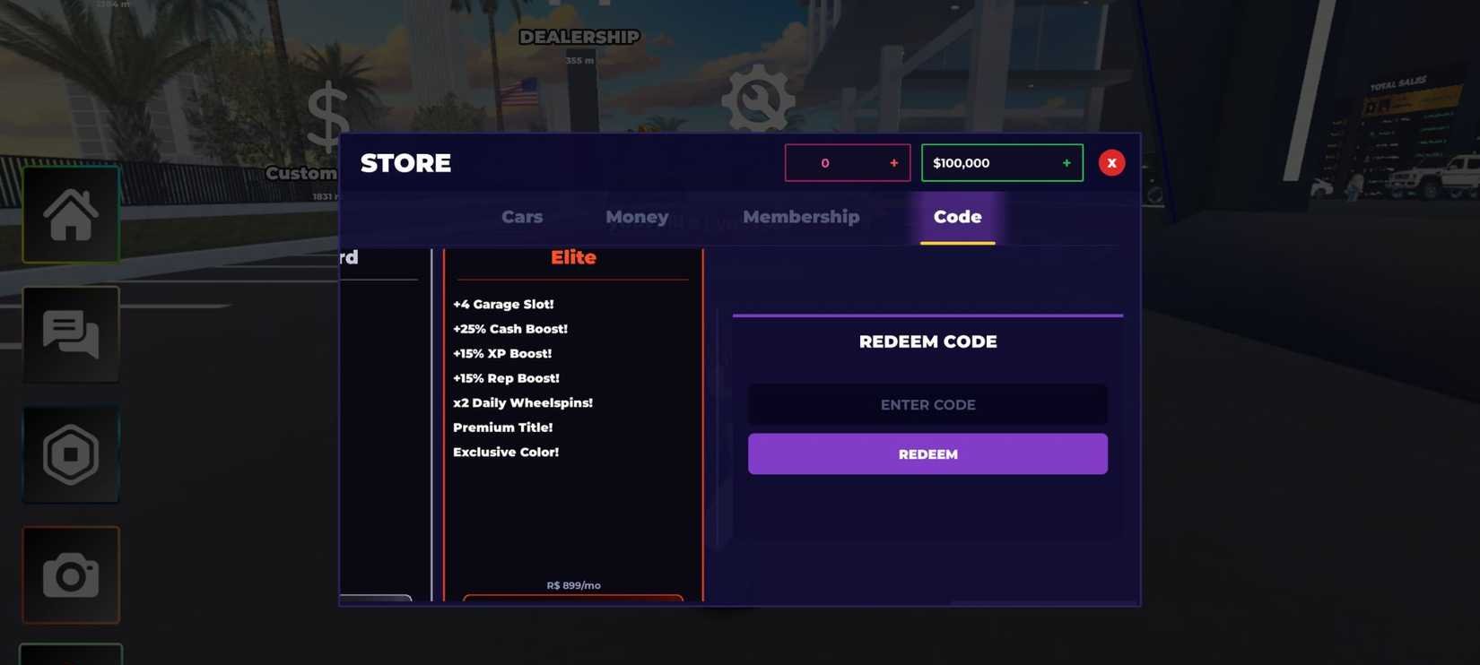Como usar códigos gratuitos em Car For Sale no Roblox e acelerar seu progresso nos games de carros