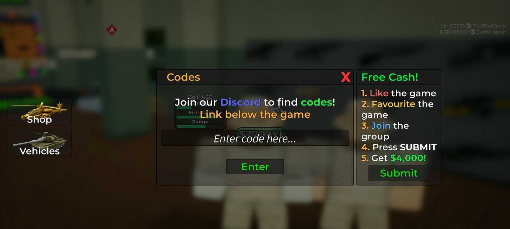 Códigos gratuitos para Strike Warfare no Roblox: como usar e obter novidades