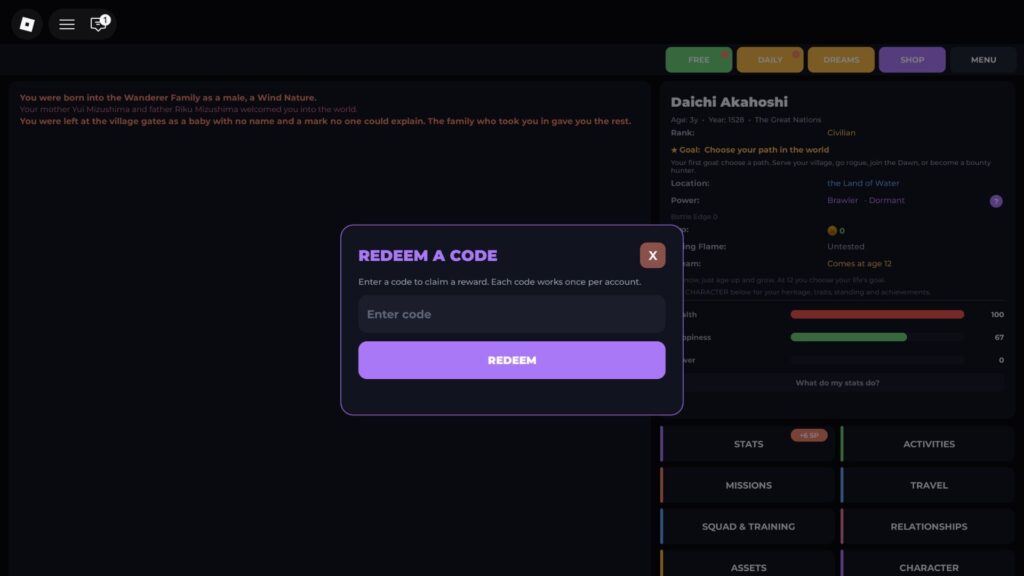 Como Conseguir Ryo Grátis e Boosts no Roblox BitShinobi com Códigos Atualizados Como Conseguir Ryo Grátis e Boosts no Roblox BitShinobi com Códigos Atualizados