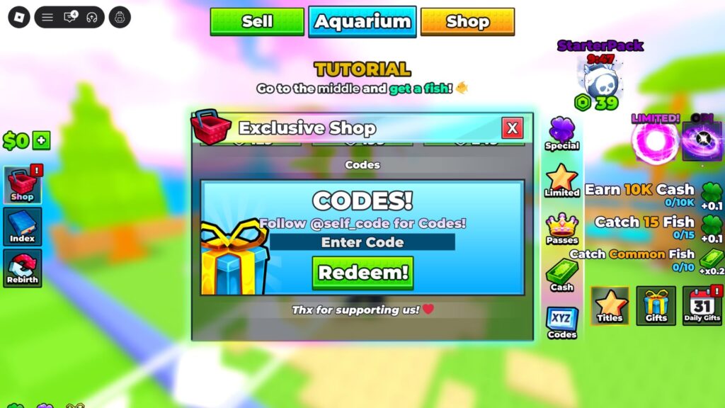 Como usar códigos para ganhar dinheiro grátis em Bomb Fishing no Roblox Como usar códigos para ganhar dinheiro grátis em Bomb Fishing no Roblox