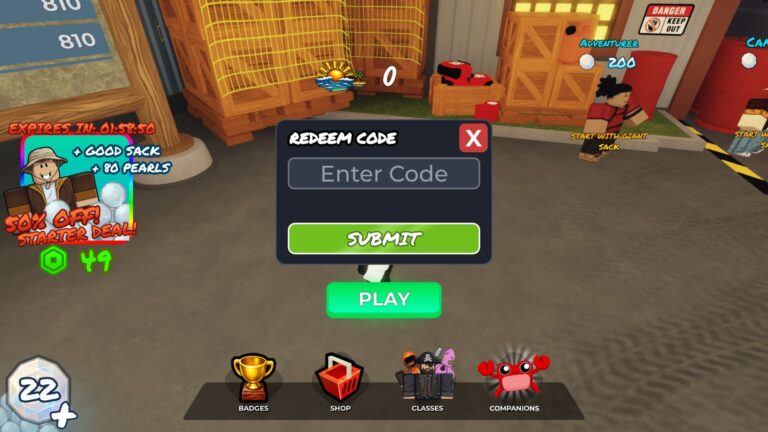 How to Redeem 100 Days At Sea Codes