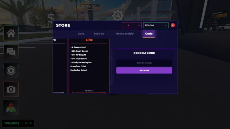 How to Redeem Car For Sale Codes