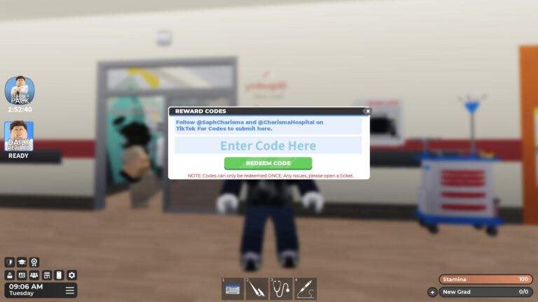 How to Redeem Charisma Hospital Medical Simulator Codes