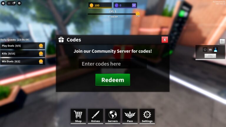 How to Redeem Knife Duels Codes