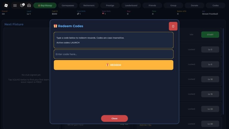 How to Redeem Soccer Legend Incremental Codes