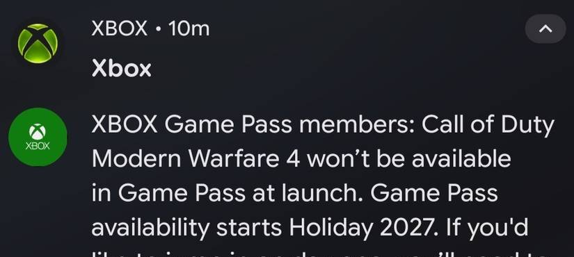 Xbox avisa assinantes do Game Pass sobre mudança na inclusão de Call of Duty