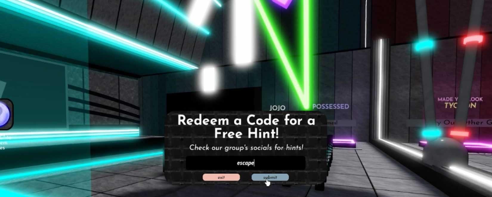 Códigos de Roblox para o Escape Room Terminal em julho de 2026