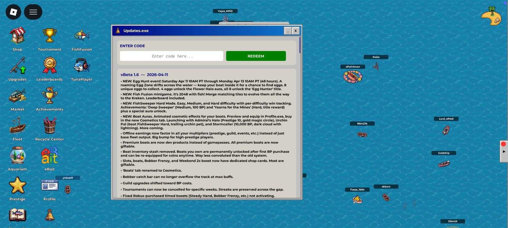 Códigos gratuitos de Roblox FISH.OS – Idle Fishing Simulator para acelerar sua pescaria