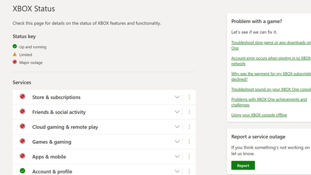Xbox sofre instabilidade: serviços fora do ar afetam loja, nuvem e atividades sociais Xbox sofre instabilidade: serviços fora do ar afetam loja, nuvem e atividades sociais
