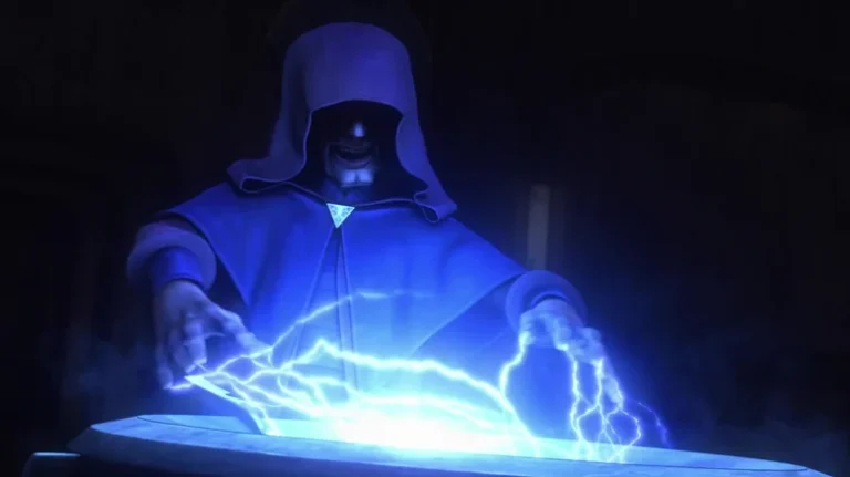 Tim Curry's Palpatine is a voice performance worthy of a Sith Lord